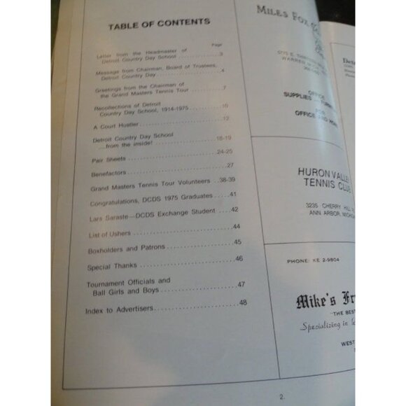 Vintage ’75 Bobby Riggs Signed Autographed GRAND MASTERS’ Tennis Program Detroit - Picture 6 of 10